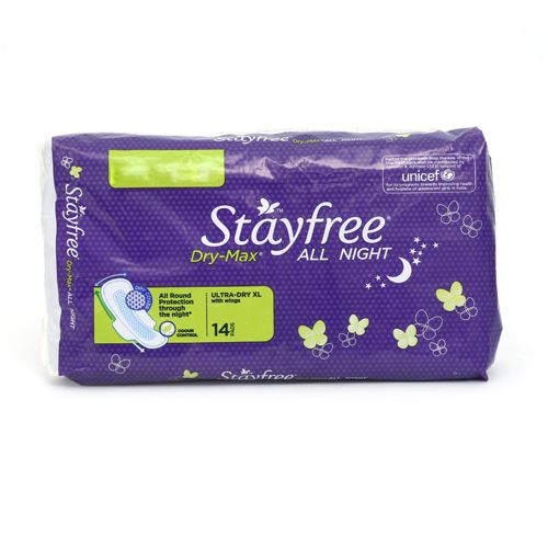 Stayfree Drymax All Night Ultra Dry Pads (XL Wings) 